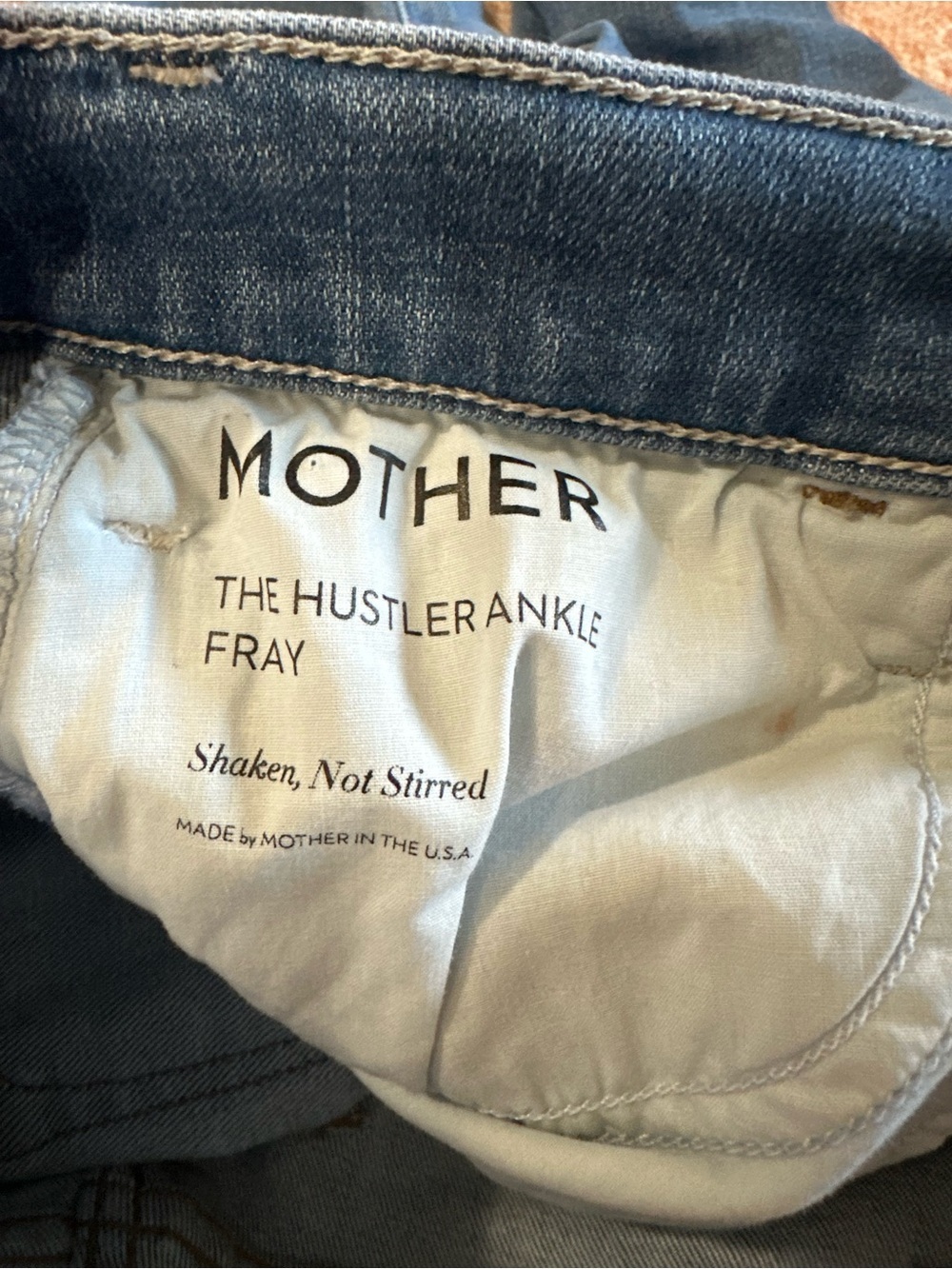 Mother The Hustler Ankle Fray in Shaken, Not Stirred size 26 designer jeans - Picture 3 of 11